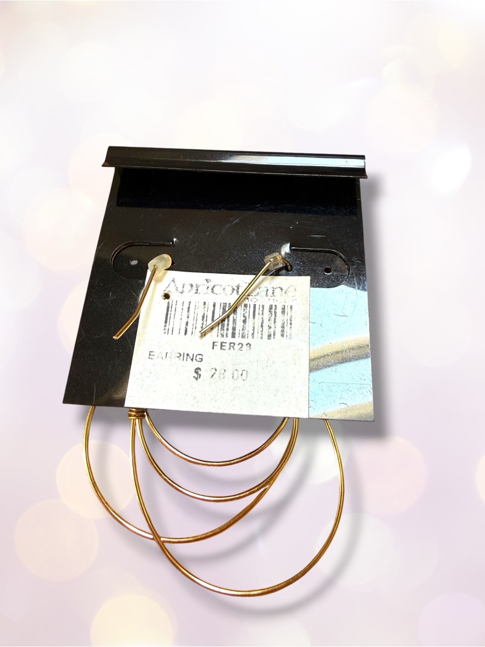 Apricot Lane Gold Wrapped Double Hoop Earrings - Picture 2 of 2